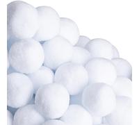 codree 2 Inch Fake Snowballs for Kids - 60 Pcs Indoor Snowball Fight Balls - Artificial Snowballs for Outdoor Snow Fight and Christmas Tree Decorations