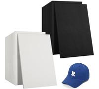codree 24 Pcs 3mm Thick Embroidery Foam- 6 x 9 Inch EVA Foam Sheets for Crafts- High Density 3D Embroidery Craft Foam for Cosplay Costume, Sewing, Embroidery Machine, DIY Projects (Black, White)