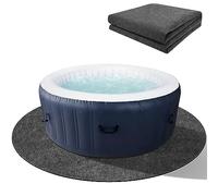 codree 72.8 Inch Round Hot Tub Mat- Water Absorbent Hot Tub Flooring Protector Pad- Non-Slip Above Ground Pool Protector Mat for Protect The Outdoor Hot Tub Pool from Wear