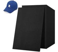 codree 8 Pcs 3mm Thick Embroidery Foam- 6 x 9 Inch EVA Foam Sheets for Crafts- High Density 3D Embroidery Craft Foam for Cosplay Costume, Sewing, Embroidery Machine, DIY Projects (Black)