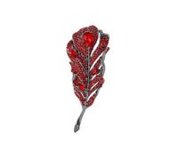 Codulu Feather Brooch Rhinestone Feather Pin for Man Women Boys Girls Gift-C