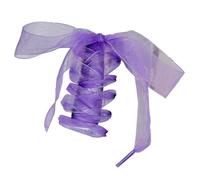 Codulu Organza Ribbon Shoelaces Flat Chiffon Shoe Laces 2.5cm Wide Shoestrings for Women Girls Skate Sport Shoes Casual Shoes-140CM-Purple