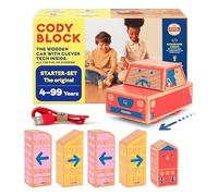 Cody Block Starter Set, Educational Wooden Building Blocks Coding and Car STEM Toys for Preschool Kids Ages 4+, Screen Free