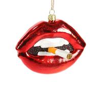 Cody Foster & Co - Lips with Cigarette Blown Glass Ornament