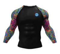 Cody Lundin Men’s Long Compression 3D Technical Print Sports Tops Tight Long Sleeve Sportswear Outdoor Sports Shirts Grotesque L
