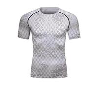 Cody Lundin Men Short Sleeve Shirt 3D Technical Print Compression Sport T-Shirt Cool Dry Base-Layer Shirt Round Collar Fantastical Sportiness Sweatshirt