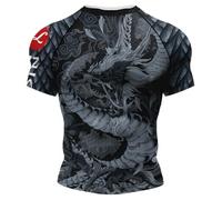 Cody Lundin Men Short Sleeve Shirt 3D Technical Print Compression Sport T-Shirt Fantastical Sportiness Sweatshirt Magic Dragon XL