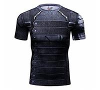 Cody Lundin® Men's Comfortable 3D Printed Exercise Running Fitness Sports Short Sleeve (L), color-A