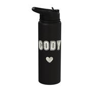 Cody Name Cute Heart Retro Love Cody Stainless Steel Insulated Water Bottle