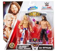 Mattel Action Figure 2-Pack WWE Main Event Showdown Series 22 Cody Rhodes vs AJ Styles, 6-inch