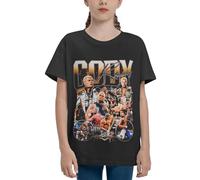Cody Wrestler Rhodes Youth Shirt Casual Crew Neck T-Shirt, American Nightmare Wrestling Graphic Short Sleeve Tshirt for Teen AEW Fans Gift Large