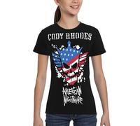 Cody Wrestler Rhodes Youth Shirt Novelty Print Tee for Teens - American Nightmare Wrestling Short Sleeve T-Shirt for Boys & Girls - Gift for WWE & AEW Fans X-Small