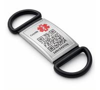 Codylife Slider - Medical QR ID | Fits Your Current Watch | Permanent Laser Engraving | Compatible with Any Strap | No Fees | SOS Alert