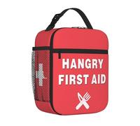 COEIOBEO Funny Hangry First Aid Insulated Lunch Box-Emergency Snack Kit Portable Lunch Bag Reusable Lunch Tote for Women Men and Kids-Gag Gift