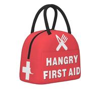 COEIOBEO Funny Hangry First Aid Lunch Box, Emergency Snack Set, Portable Lunch Bag, Reusable Lunch Bag for Women, Men and Kids - Great Gag Gift