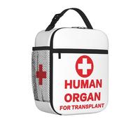 COEIOBEO Funny Human Organ for Transplant Insulated Lunch Box - Portable Lunch Bag Reusable Lunch Tote for Women Men and Kids-Gag Gift