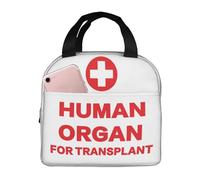 COEIOBEO Funny Human Organ for Transplant Insulated Lunch Box - Portable Reusable Medical Nurse Lunch Bag for Women Men and Kids - Cool Gag Gift, Human Organ Transplant, 6L US, Funny Human Organ for