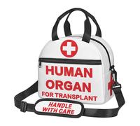 COEIOBEO Funny Human Organ for Transplant Insulated Lunch Box - Portable Reusable Medical Nurse Lunch Bag With Adjustable Shoulder Strap for Women Men and Kids - Cool Gag Gift