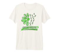 Coeliac Disease Awareness Trendy Floral Messy Brushstroke Premium T-Shirt