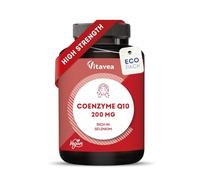 Coenzyme Q10 200mg High Strength - Natural Antioxidant & Anti-Ageing Supplement with Selenium - Ubiquinone for Energy & Skin Health - 60 Vegan Capsules - Vitavea