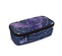 COEQcmE Dragon Pencil Case for Boys Ages 4-8 Big Capacity Pencil Case Box with Compartments Purple Dragon Cool Pen Case for Girls 1ST Grades for Classroom