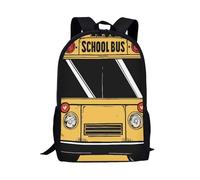 COEQINE 3D School Bus Backpack for Toddler Teens Boys Girls Large Capacity Bookbag Adjustable Shoulder Bag Portable,Yellow