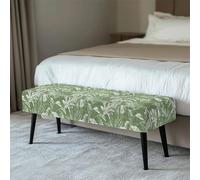 COEQINE Bench Seat Cover Bench Covers Slipcover Rectangle Dustproof Washable Seat Cushion Protector Green Lily Floral for Luxury Inspired Home Décor