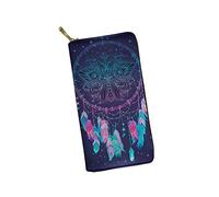 COEQINE Bohemian Dreamcatcher Print Wallets for Women,Multiple Card Slots Ladies Long Wallet PU Leather Card Holders