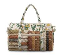COEQINE Book Themed Quilted Tote Bag for Women Travel Large Duffle Bag for