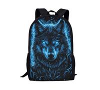 COEQINE Boys Wolf School Backpack For Age 9-10 Lightweight Schoolbag For Kids Boys Bookbag 10-12 Years Old Large Capacity Book Rucksack Fit Laptop Handbag
