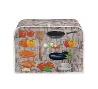 COEQINE Bread Toaster Oven Dustproof Cover Kitchen Small Appliance Cover With Foods Pattern for Women Female Men Size S