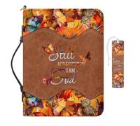 COEQINE Butterfly Bible Covers for Women Large Size Portable Zippered Bible Carrying Case for Woman Travel Tote Handbag with Waterproof Bookmark Set 2 Pcs for Christian Gifts