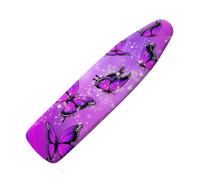 COEQINE Butterfly Ironing Board Cover Purple Strarry Print Dortable Soft Cover for Home Deocrative 15x54 Lightweight Easy Fit
