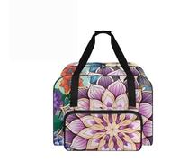 COEQINE Butterfly Sewing Machine Carrier with Pockets Spacious Storage Case Fits Most Standard Sew Machines and Sergers, Durable Canvas Exterior