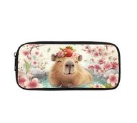 COEQINE Capybara Print Pencil Pouch for Kid Toddler Boys Girls, Lightweight Cute School Pencil Holder for Desk Lightweight Portable