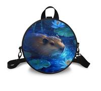 COEQINE Capybara Shoulder Tote Bag for Women Leather Crossbody Handbag for Travel Waterproof Backpack Purse Circular Handbag with Zipper Tote Travel Multipurpose Satchel