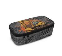 COEQINE Car Gold Excavator Printed Cool Pencil Case for Boys 10-12 Hard Pencil Box for Kids Middle School with Smooth Zipper Pencil Slots Pen Cases for Adults Teacher for Office