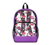 COEQINE Clear Backpack for Girls Purple School Bag for Kids Elementary Middle-School Heavy Duty Large Capacity Cute Dog Puppy Kawaii Girls Book Bag for College Workplace Security,43.5x36x18 cm