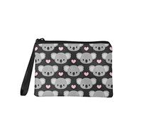 COEQINE Coin Purse for Women Girls Wallets with Cute Koala Pattern Phone Storage Bag Coins Credit Cards Holders with Wrist Strap Wallet Travel Change Pouch, One Size