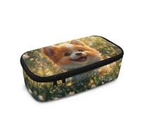 COEQINE Corgi Dog Pencil Case for Kids Boys Girls Large Capacity Pencil Pouch for Children Multifunctional Pen Bag Organizer