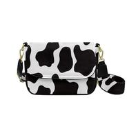 COEQINE Cow Print Crossbody Bag for Women Leather Shoulder Bag Soft PU Leather Handbags Purses Multi Pocket Hobo Tote Bags for Outdoors Hiking Traveling