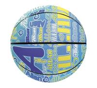 COEQINE Customized Basketball with Name,Blue Yellow Name on It Custom Name Neon Sign Basketball Personalized Basket Ball Gifts For Team, Size 5