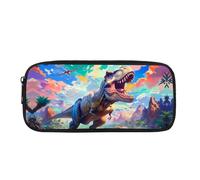 COEQINE Cute Dinosaur Pencil Case for Girls Boys Cool Dino Pen Holder Organizer Case with Zipper for Birthday Back to School 9-12 Age