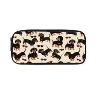 COEQINE Dachshund Dog Pencil Case for Kids 6-18 Age Lightweight School Pen Box with Zipper for Women Men Girls Boys