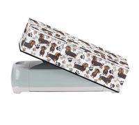 COEQINE Dachshund Paw Bone Print Cutting Machine Dust Cover With Pocket for Dustproof Non Slip for Women, Female Cute Dogs Paw Print