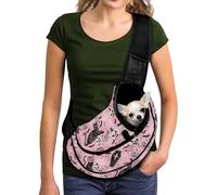 COEQINE Dog Backpack Carrier For Small Dogs Sling Bag Pet Crossbody for Medium Hands Free Puppy Safety Hook Large Zipper Pocket Soft Breathable Mesh Adjustable Strap Reflective Strip Travel Outdoor