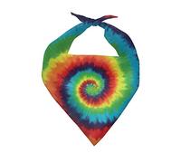 COEQINE Dog Bandanas for Large Dogs Girls Holiday,Colorful Tie Dye Print Scarves Collapsible for Puppy Bandanas Pets Scarf Triangle Bibs Kerchief