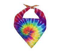 COEQINE Dog Bandanas for Small Dogs Girls,Colorful Tie Dye Print Scarves Collapsible for Puppy Bandanas Washable Triangle Handkerchief Costume Accessories
