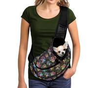 COEQINE Dog Carrier Small Dog Sling Bag Rainbow Spider Web Print for Small Dogs Puppy Pet Cats Non-Falling Non-Anxiety Travel Bag for Bike