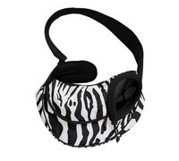 COEQINE Dog Sling Carrier Bag for Small Dogs Puppy Pet Cats Hands-Free Safari Zebra Stripe Front Facing Cat Crossbody Purse Ventilated Mesh Travel Bag for Outdoor Trail